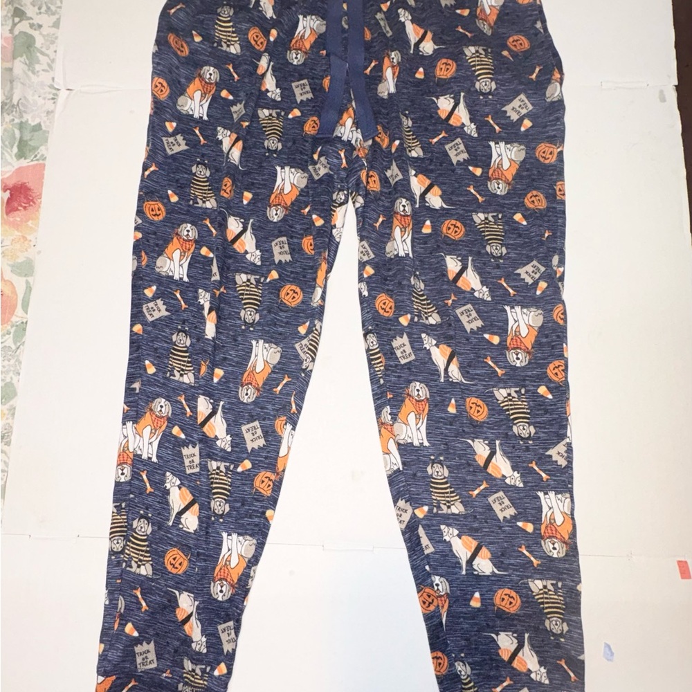 Jaclyn Smith Halloween dog costume pajama pants medium blue women’s - Picture 3 of 7